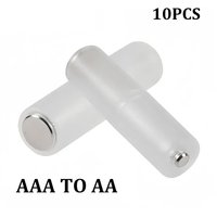 AAA To AA Battery Converter Adapter Negative Pole with Bottom Convert Batteries for Flashlight Remote AAA batteries storage box