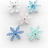 MOC 10PCS Ice Snowflake 42409 Building Blocks Kit x789 Rock 4 x 4 Crystal Bricks Toys Boys Kids Especial Holiday Christmas Gift