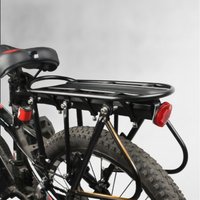 Cycle Rear Cargo Rack Aluminum Alloy Rear Bike Rack Raised Side Rails Mounting Clamps