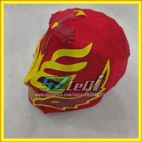 Free Customized Wrestling Masks For Rey Mysterio New Red Free Shipping Cosplay Party Halloween Adult Kids Headgear Pullover Mask