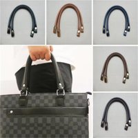 2PCS Bag Straps PU Leather DIY Handmade Handles Black Brown Replacement Strap for Crossbody Shoulder Handbag Handle 40cm