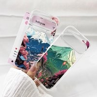 Japan Anime Scenery Sunset Landscape Phone Case For Google Pixel 9 Pro XL10 8A 8 Pro 7 6A 5G Mountain Clear Soft TPU Cover Shell