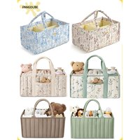 PANGDUBE Diaper Stacker Organizer Baby Diaper Bag Storage Caddy for Newborn Items Nappy Holder Gift for Baby Shower