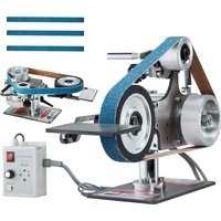 Belt Grinder Sander 30 x1-Inch Variable Speed Belt Polisher W/VFD 550W Grinding Polishing for Metalworking Knife Making