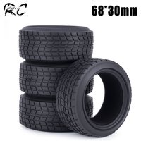 1/10 Scale Racing Tire 4Pcs - High Grip Tyre 68*30mm for HSP 94123 HPI Himoto FW06 TT01, Abrasion Resistant On-Road Car Tires