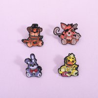 Cartoon Teddy Bear Enamel Brooch Creative Toy Lapel Pins Clothes Lapel Pins Book Bag clothing Accessories For Kid friends Gifts