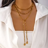 2026 New Creative Hip-hop Irregular CCB Long Necklace for Women Fashion Super Light Y-shaped Pendant Necklace Jewelry Gift