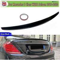 Magickit Gloss Black For Mercedes-BENZ S Class W222 Saloon 2013-2019 AMG Style Rear Trunk Boot Lip Spoiler Tuning Tail Upper Splitter