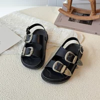Children Sandals for Girls 2025 Summer New Fashion Korean Style Soft Bottom Anti-slippery Versatile Princess Outside Beach Shoes