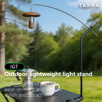 TARKA IGT Gooseneck Light Stand Metal Camping Lamp Holder Hanger For Snow Peak Table Outdoor Tent Lighting Extension Accessories