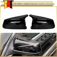 Glänzend Schwarze Rückspiegel-Abdeckkappen für BMW E60 E61 E63 E64 F01 F02 F03 F04 F06 535i 550i 2009~2013 Seitenspiegel-Abdeckung Links & Rechts