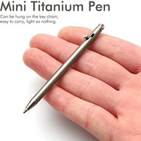 Pure Titanium Mini Compact Bolt Pen Portable Keychain Pen Portable Travel Metal Ballpoint Pen Signing Party Gifts for Guests