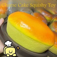 Squishy Simulated Cheesecake Squeeze Toy Stress Relief Slow Rising Sensory Fidget for Anxiety ADHD Autism Gifts for Kids Adults