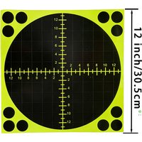 10 Pcs/Pack 12*12 Inch Shooting Practice Splash Target Paper Stickers with Precision Grids and Scales for Aiming