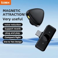Wireless Lavalier Microphone for Android/iPhone Wireless Mic for iPhone15 16 Noise Reduction Chip Mini Microphone for Recording