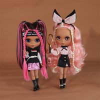 ICY DBS Blyth doll ball joint body colorful hair black skin matte face nude doll and set doll dress up game gift fot girl