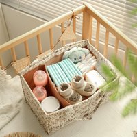Floral Portable Holder Tote Bag with Removable Divider Storage Diaper Organizer for Baby Wipes Newborn Essentials Must Haves