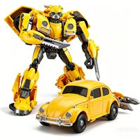 18cm Bumblebee Movie Version Transforming Beetle Car Robot Action Figure Multiple Accessories Articulated Model Toy Boys Gift