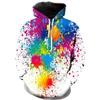 Newest Rainbow Graffiti 3D Printed Man Women Fashion Y2K Hoodie Oversized Streetwear Pullovers Hooded Sweatshirts Kids Clothing