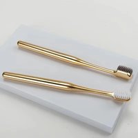 1/2/4/8Piece Toothbrush Gold Silver Toothbrush Adult Toothbrush Medium Hard Mane Elegant Shining Toothbrush