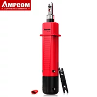 AMPCOM Punch Down Tool, 110 Type Keystone Jack Impact Tool Terminal Insertion Tools with Blade Storage