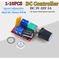 1-10Pcs Hot Sale Mini 5A PWM Max 90W DC Motor Speed Controller Module 3V-35V Speed Control Switch LED Dimmer