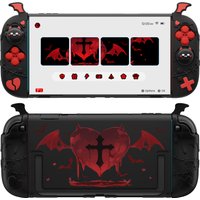 PlayVital Protective Case for Nintendo Switch 2, Gothic Imp Series Silicone Grips + Dockable Hard Cover w/ Accessories - Black