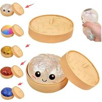 Giant Slow Rising Glitter Dumpling Bun Squishy Toy Soft Squeeze Stress Ball Portable Anti-Anxiety Sensory Fidget Plaything