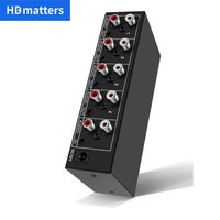 Audio Splitter 1 in 4 out RCA L/R Aux Stereo Audio splitter 1X4 Audio Distributor for PC DVD Speaker Analog audio splitte