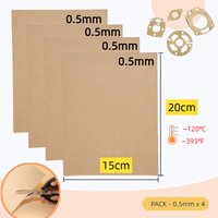 Gasket Paper Sheets 0.5mm x 4|Tear-Resistant Heatproof Oil-Resistant DIY Engine Gaskets Scooter Motorcycle Lawnmower Chainsaw