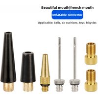 A Set of Bicycle Beautiful Mouth French Mouth Threaded Air Nozzle Inflatable Valve Conversion Head Ball Inflatable Needle
