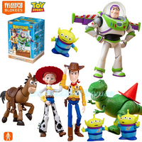 Blokees Toy Story Action Figure Movable Model Woody Buzz Lightyear Jessie Rex Assembly Toys Cartoon Decoration Collectible Gifts