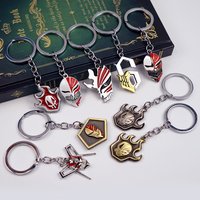 Anime Bleach Keychain Kurosaki Ichigo Key Chain Keyring Keychains for Men Women Anime Accessories Car Key Ring Pendant llaveros