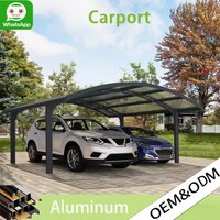 Custom Size Aluminum Carport Prefabricated, Heavy Duty Metal Frame Fixed Roof Parking Canopy Waterproof Outdoor, UV Resistant