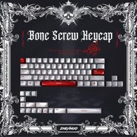 Red Silver Gothic Keycaps 80 Keys PC Metallic Spray Paint Cherry Profile Key Cap for Mechanical Keyboard 60/63/68