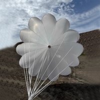1PCS Model Toys Outdoor Flying Parachute Head with Dia 2.2/1.4meters White Round Shaped Parachutes Cloth Balance Umbrella Brolly