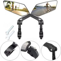 AliExpress Other Bicycle Rear View Mirror Bike Cycling Clear Wide Range Back Sight Rearview Reflector Adjustable Handlebar Left Right Mirror