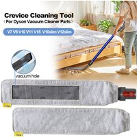Crevice Cleaning Flat Brush Head w/Suction Holes for Dyson V8 V10 V11 V15 Vacuum Cleaner Accessory Tool Bendable Washable Cloth