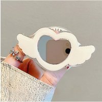 Korea Cute Love Heart Wing Mirror Makeup for Magsafe Magnetic Holder Grip Tok Griptok Phone Stand Support for IPhone17 Smart Tok