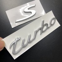 1Set Turbo S GTS 4S Electric Modified Decals Emblem Car Auto Rear Lid Trunk Boot Sticker Badge Racing Nameplate For 2012-2027