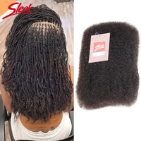 Sleek Remy Afro Curly Bulk Hair For Braiding Peruvian QVR Afro Kinky Curly Human Hair Bulk Natural Brown Color Braids Hair