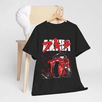 In Summer, AKIRA T-shirt Manga Anime Kaneda Tetsuo Katsuhiro Otomo Neo Tokyo Tee Men's Short Sleeved Shirt