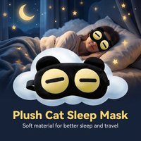 Soft Memory Foam Sleep Mask Light Blocking Eye Mask Cute Design for Students Nap Travel Relieves Eye Strain Comfort Fit