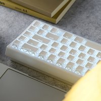 XVX Prism Shadow Hollow Translucent Keycaps, Cherry Profile Top Print Shine-Through for North Facing Keyboard 130 Keys