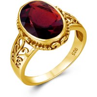 Unusual Oval Cut 10*14mm Garnet Ring Gold For Women With Stone Large Modern Female Jewelry Factory Handmade Luxury Birthday Gift