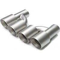 1 PCS Matte Stainless Steel Dual Exhaust Tip Universal Exhaust System Muffler Tip H TYPE Nozzle For Golf R MK7 GTI Exhaust
