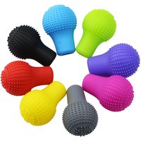 Car Gear Shift Knob Cover Silicone Universal Round Manual Shifter Handbrake Knob Non-slip Cover Interior Parts