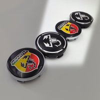 4 Stück 56 mm 60 mm Fiat Abarth 3D-Logo Auto-Emblem Radnabenkappe Auto Felge Refit staubdichte Abzeichenabdeckungen Styling-Zubehör