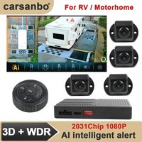 Carsanbo AI 360 Panoramic 3D Bird Eye View Camera Car System AHD 1080P For RV Touring Motorhome image 4
