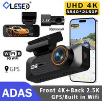4K+2.5K 3840*2160P Dual Lens Dash Cam WiFi GPS ADAS Front Rear 2.5K DVR Video Recorder 24H Night Vision Car Camera Black Box